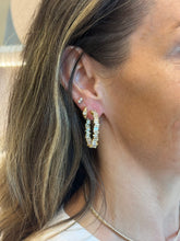 Load image into Gallery viewer, Baguette Diamond Hoops (18kt, 5cts)