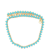 Load image into Gallery viewer, Turquoise Heart Bezel Neklace