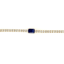 Load image into Gallery viewer, Sapphire Emerald Cut Tennis Bracelet