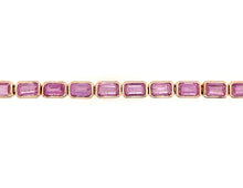 Load image into Gallery viewer, Pink Sapphire Bezel Wrist Tennis