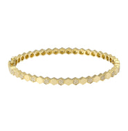 Hexagon Diamond Bangle