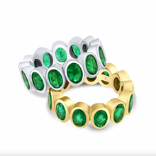 Load image into Gallery viewer, Oval Emerald Eternity Band
