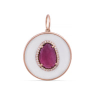 Tourmaline Diamond Charm