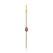 Load image into Gallery viewer, Tourmaline Teardrop &amp; Diamond Charm