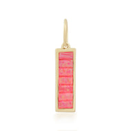 Pink Opal Bar Charm Spacer