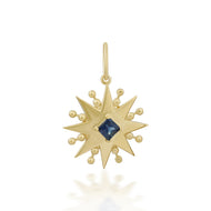 Sapphire Starburst Charm