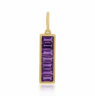 Purple Baguette Bar Charm Spacer