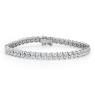 Marquise and Round Diamond Chevron Wrist Tennis