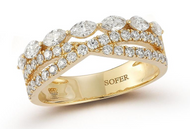 Crossover Marquise Diamond Ring