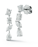 Mixed Shape Diamond Drop Studs