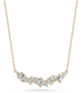 Mixed Shape Diamond Bar Necklace