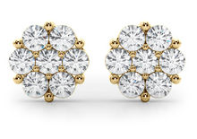 Load image into Gallery viewer, LG Cluster Diamond Studs
