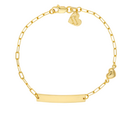 Kids Paperclip Bracelet with Heart