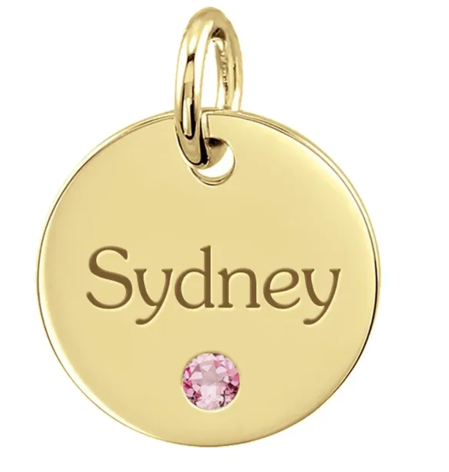 Name Mini Disk Charm