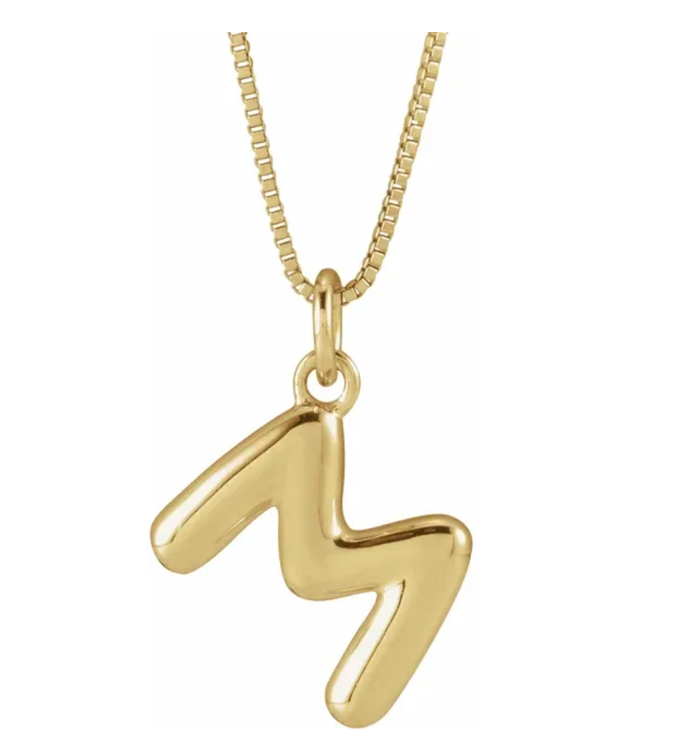 Bubble Letter Necklace