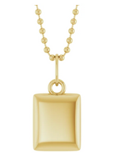 Load image into Gallery viewer, Puffed Dog Tag Initial Necklace