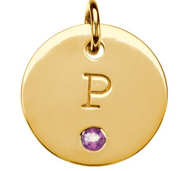 Initial Mini Disk Charm