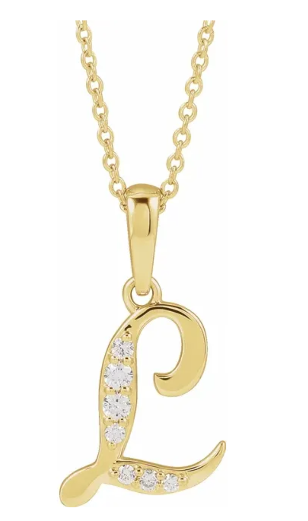 Diamond Initial Necklace