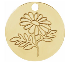 Load image into Gallery viewer, Birth Flower Charm
