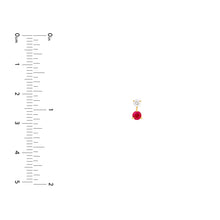 Load image into Gallery viewer, Ruby &amp; Diamond Stud Earrings (1/8tcw)