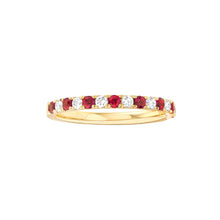 Load image into Gallery viewer, Ruby &amp; Diamond Stackable Band