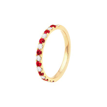 Load image into Gallery viewer, Ruby &amp; Diamond Stackable Band
