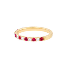 Load image into Gallery viewer, Ruby &amp; Diamond Stackable Band