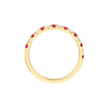 Load image into Gallery viewer, Ruby &amp; Diamond Stackable Band