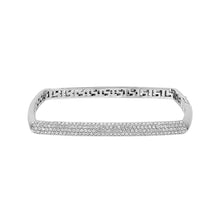 Load image into Gallery viewer, Pave Diamond Square Bangle - White Gold