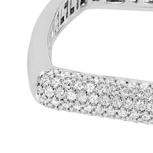 Load image into Gallery viewer, Pave Diamond Square Bangle - White Gold
