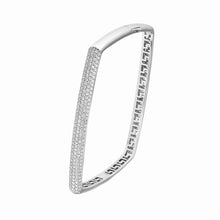 Load image into Gallery viewer, Pave Diamond Square Bangle - White Gold
