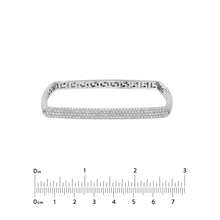 Load image into Gallery viewer, Pave Diamond Square Bangle - White Gold