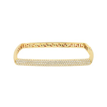Load image into Gallery viewer, Pave Diamond Square Bangle