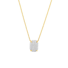 Load image into Gallery viewer, Diamond Pave Rectangle Necklace