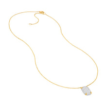 Load image into Gallery viewer, Diamond Pave Rectangle Necklace