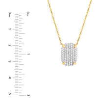 Load image into Gallery viewer, Diamond Pave Rectangle Necklace