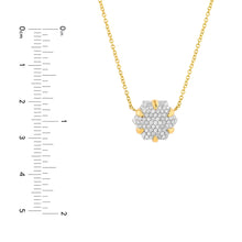 Load image into Gallery viewer, Diamond Pave Hexagon Pendant Necklace