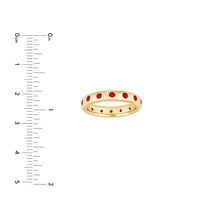 Load image into Gallery viewer, Round Ruby Straight Band Ring
