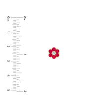Load image into Gallery viewer, Ruby &amp; Diamond Cluster Stud Earrings