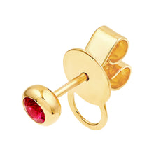 Load image into Gallery viewer, Round Ruby Stud Earrings