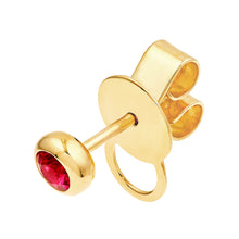 Load image into Gallery viewer, Round Ruby Stud Earrings (4mm)