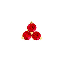 Load image into Gallery viewer, Ruby Trio Stud Earrings
