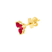 Load image into Gallery viewer, Ruby Trio Stud Earrings