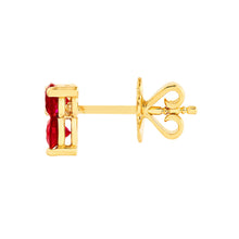 Load image into Gallery viewer, Ruby Trio Stud Earrings