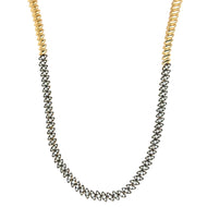 Black Gold Marquise Shape Tennis