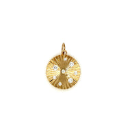 Fluted Diamond Disk Charm