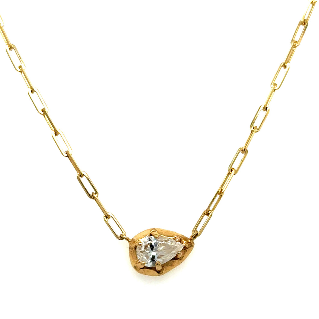 Pear Shape Solitaire Necklace