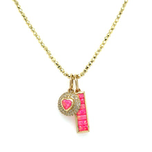 Load image into Gallery viewer, Pink Opal Heart Charm