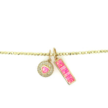 Load image into Gallery viewer, Pink Opal Heart Charm