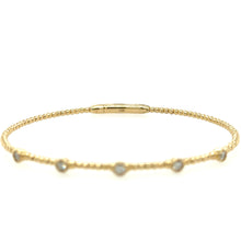 Load image into Gallery viewer, Round Bezel Beaded Flex Bangle
